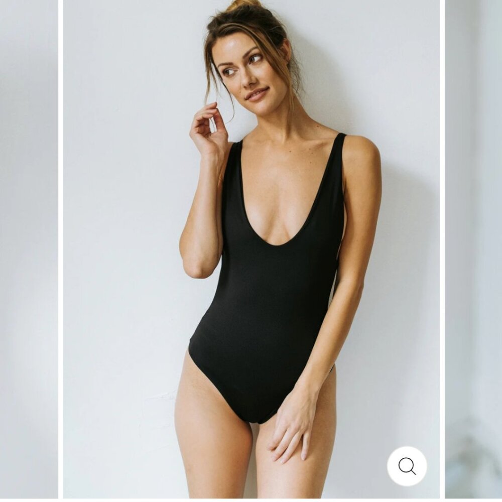 Elegant Black One-Piece Swimsuit